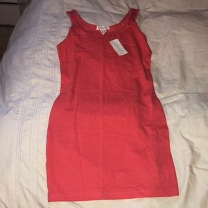 Orange bodycon casual dress